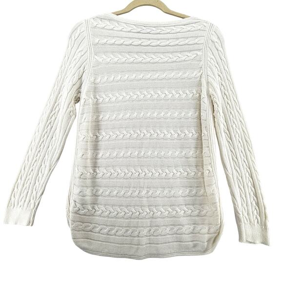 Lauren Ralph Lauren Boatneck Cable Knit Sweater In Ivory Size XXL Classic Layer - Picture 6 of 9